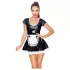 Black Level - Lack-Stubenmädchenkleid (schwarz) - M