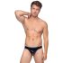 Black Level - Klassischer Lack-Tanga für Herren (Schwarz) - M
