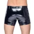 Black Level - Herrenlackshorts mit Seitentaschen (schwarz) - M