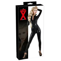 LATEX - Langarm Damenoverall (schwarz) - XL