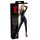 LATEX - Langarm Damenoverall (schwarz) - XL