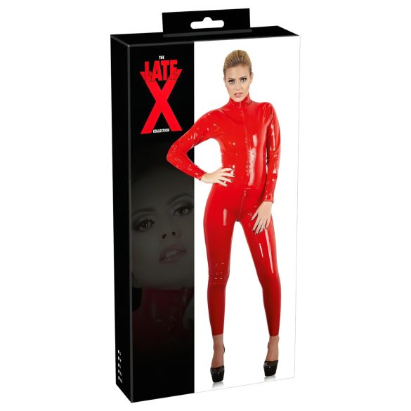 LATEX - Langärmeliger Damen-Overall (Rot) - L