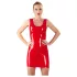 Latex ärmelloses Latex-Minikleid (rot) - S
