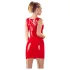 Latex ärmelloses Latex-Minikleid (rot) - S