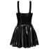 LATEX - Minikleid mit Rüschensaum (schwarz) - XL