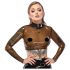 LATEX - Durchsichtiger Latex-Oberteil (durchsichtig-schwarz) - S-L