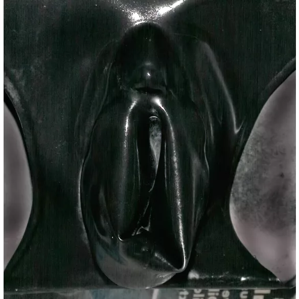 Latex Damen-Slip mit Kondom (schwarz)