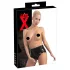 Latex Damen-Slip mit Kondom (schwarz) - M
