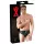 Latex Herren-Slip mit innenliegendem Penis-Analdildo (schwarz) - M