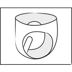   LATEX - Herrenunterwäsche mit innenliegendem kegelförmigen Anal-Dildo (schwarz)