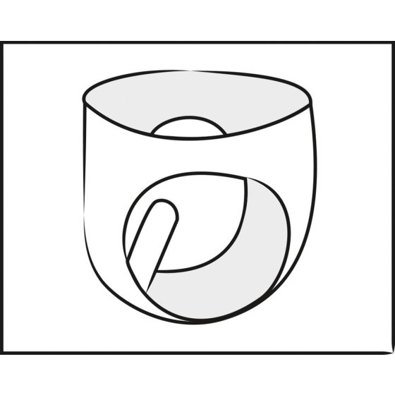 LATEX - Herrenunterwäsche mit innenliegendem kegelförmigen Anal-Dildo (schwarz)