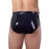 Latex Herren-Unterhose mit innerem, konischem Anal-Dildo (schwarz) - M