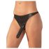 LATEX - Unterwäsche mit externem Dildo - Schwarz (S-L)