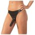 LATEX - Unterwäsche mit externem Dildo - Schwarz (S-L)