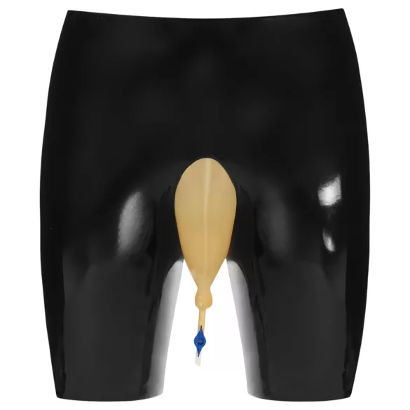 LATEX - Latex-Pinkelhose mit Ablassöffnung (schwarz)