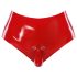LATEX - Slip mit realistischem Dildo (rot)