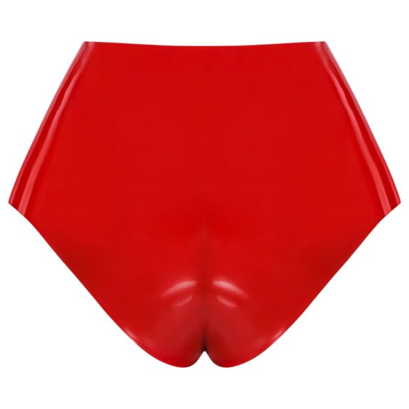 LATEX - Slip mit realistischem Dildo (rot)