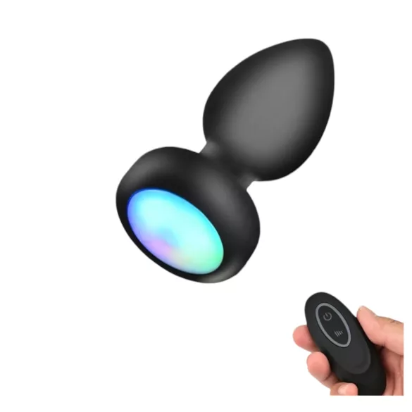 Mrow - Leuchtender Radio-Analdildo (schwarz)