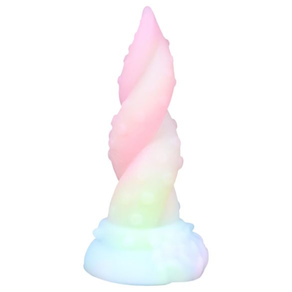 OgazR Kraken - Spiraltentakel Dildo - 18 cm (Regenbogen)