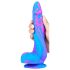 Inkipus - Silikondildo mit Hoden - 18cm (Blau-Pink)