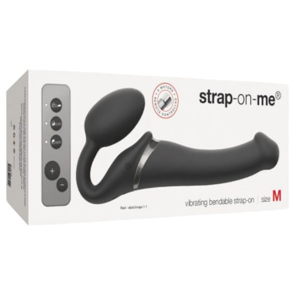 Strap-on-me M - Umschnallvibrator - Mittel (Schwarz)
