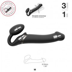 Strap-on-me M - aufschnallbarer Vibrator - mittel (schwarz)
