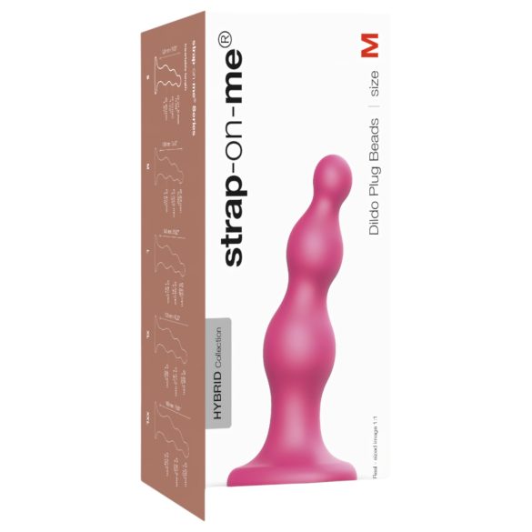 Strap-on-me Beads M - Perlen-Saugfuß-Dildo (pink)
