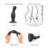 Strap-on-me Curvy S - Wellenförmiger Saugnapf-Dildo (Schwarz)