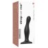 Strap-on-me Curvy S - Wellenförmiger Saugnapf-Dildo (Schwarz)