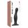 Strap-on-me Curvy M - Wellenförmiger Saugnapf-Dildo (schwarz)
