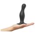 Strap-on-me Curvy M - Wellenförmiger Saugnapf-Dildo (schwarz)