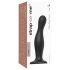 Strap-on-me Curvy L - Wellenförmiger Dildo mit Saugnapf (schwarz)