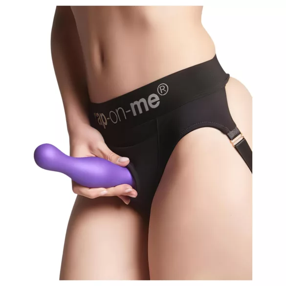 Strap-on-me Curvy S - gewellter Dildo mit Saugnapf (lila)