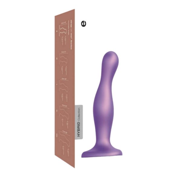 Strap-on-me Curvy M - Wellenförmiger Saugnapf-Dildo (Lila)