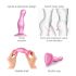 Strap-on-me Curvy M - Wellenförmiger, haftender Dildo (Pink)