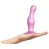 Strap-on-me Curvy M - Wellenförmiger, haftender Dildo (Pink)