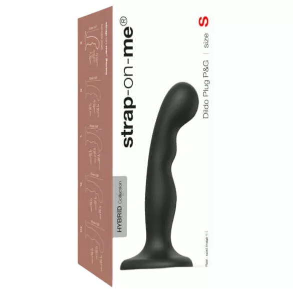 Strap-on-me P&G S - Gebogenes Saugnapf-Dildo (schwarz)