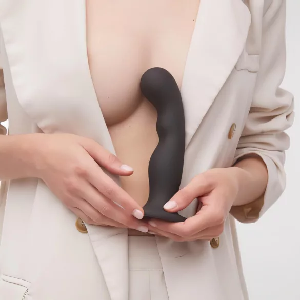 Strap-on-me P&G S - Gebogenes Saugnapf-Dildo (schwarz)