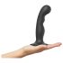 Strap-on-me P&G M - Gebogener Saugfußdildo (Schwarz)