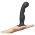 Strap-on-me P&G L - Gebogener Saugnapf-Dildo (schwarz)