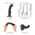 Strap-on-me P&G L - Gebogener Saugnapf-Dildo (schwarz)