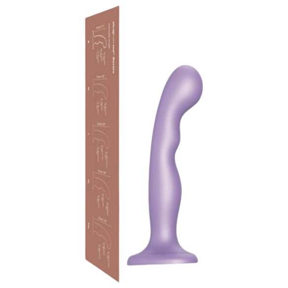 Strap-on-me P&G M - Gebogener, haftender Dildo (Lila)