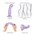 Strap-on-me P&G M - Gebogener, haftender Dildo (Lila)
