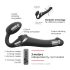 Strap-on-me S - Aufsetzbarer Luftwellen-Vibrator - (Schwarz)