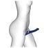Strap-on-me M - Aufblasbarer Vibrator mit Luftwellen (Blau)