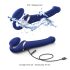 Strap-on-me M - Aufblasbarer Vibrator mit Luftwellen (Blau)