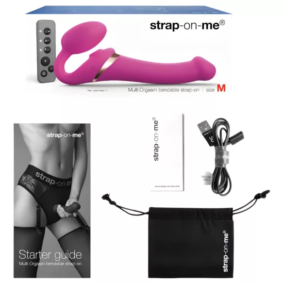Strap-on-me M - anlegbarer, luftwellen‑Vibrator (Pink)