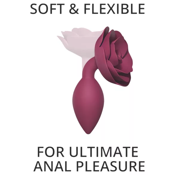 Love to Love Open Roses M - Silikon Analplug (Rot)