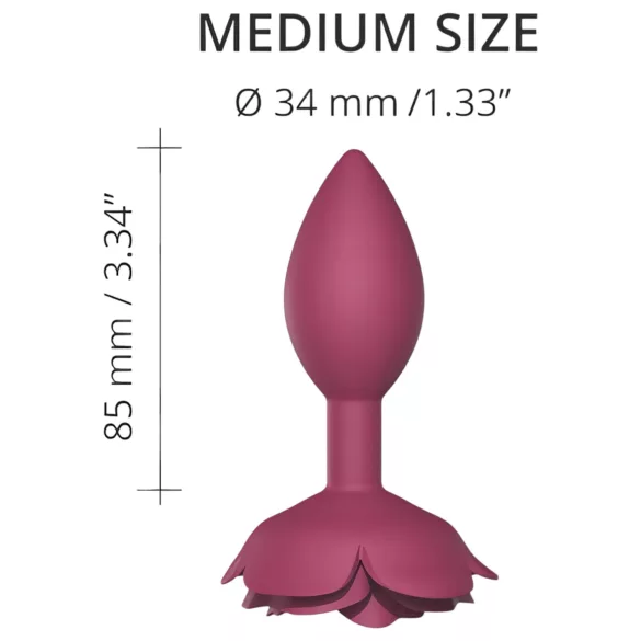 Love to Love Open Roses M - Silikon Analplug (Rot)