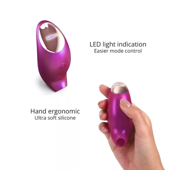 Love to Love Believer - Wasserdichter Klitorisstimulator (Metall-Pink)